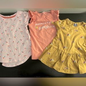 Bundle of Girls Short-Sleeve Shirts Size 4